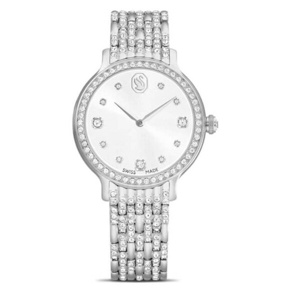 NWT Authentic Swarovski Imber Quartz Crystal Silver Dial Women's Watch - Picture 1 of 3